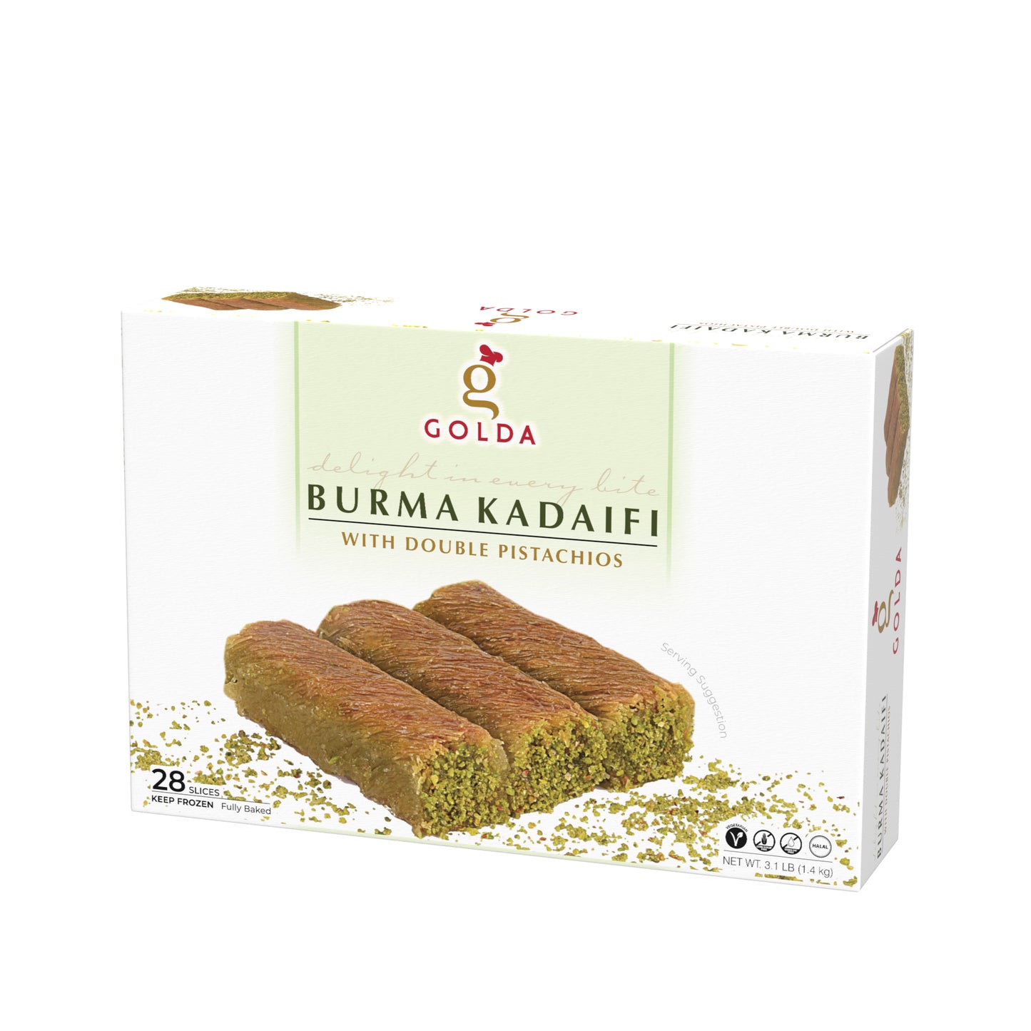 Golda Burma Kadaifi w/ Double Pistachios 3.1 lb