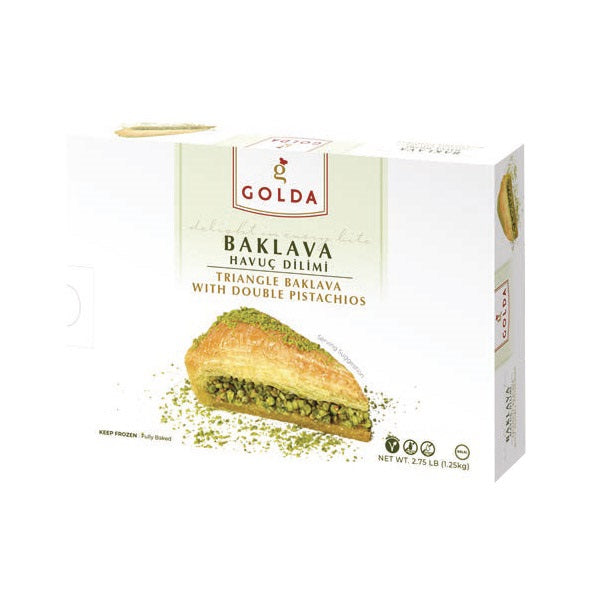 Golda Triangle Baklava w/ Pistachios 2.75 lb. Havuc Dilimi
